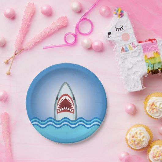 Lustiger Haifisch Pappteller (Party)