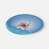 Lustiger Haifisch Pappteller (Schrägansicht)