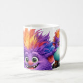 Lustiger Hairquake-Monster  Kaffeetasse (VorderseiteRechts)