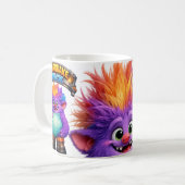 Lustiger Hairquake-Monster  Kaffeetasse (Vorderseite Links)