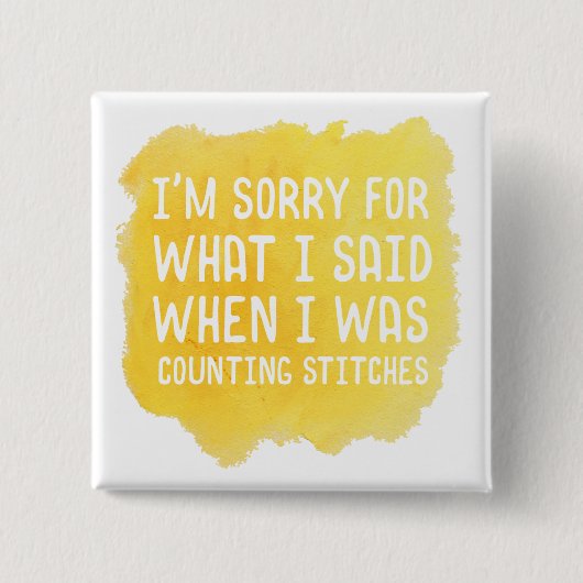 Lustiger Häkelstich Button (Vorderseite)