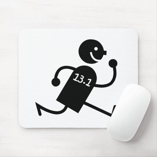 Lustiger Halbmarathon Mousepad (Mit Mouse)