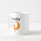 lustiger Halbmond mit Katze Kaffeetasse (Vorderseite Links)