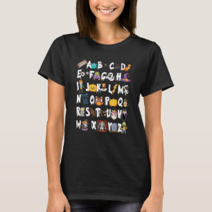 Lustiger Halloween-Alphabet-ABC-Lernkindergarten T-Shirt