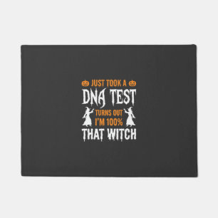 Lustiger Halloween-DNA-Test Hexe Grafik Fußmatte