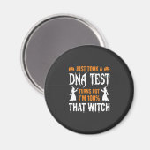 Lustiger Halloween-DNA-Test Hexe Grafik Magnet (Vorderseite/Rückseite)