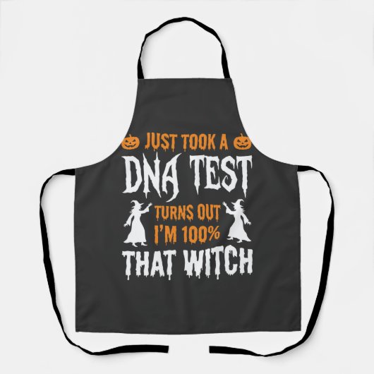 Lustiger Halloween-DNA-Test Hexe Grafik Schürze (Vorderseite)