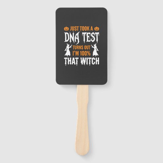 Lustiger Halloween-DNA-Test-Hexen-Grafik Fächer (Vorderseite)