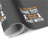 Lustiger Halloween-DNA-Test-Hexen-Grafik Geschenkpapier (Rolleneckpunkt)