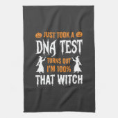 Lustiger Halloween-DNA-Test-Hexen-Grafik Geschirrtuch (Vertikal)