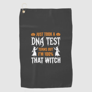 Lustiger Halloween-DNA-Test-Hexen-Grafik Golfhandtuch