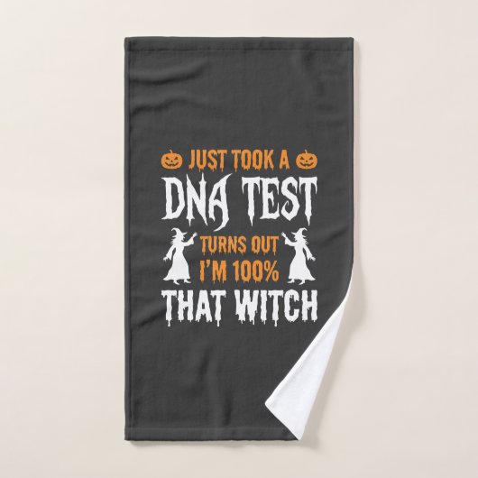 Lustiger Halloween-DNA-Test-Hexen-Grafik Handtuch (Handtuch)