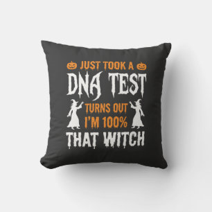 Lustiger Halloween-DNA-Test-Hexen-Grafik Kissen