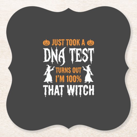 Lustiger Halloween-DNA-Test-Hexen-Grafik Untersetzer (Vorderseite)
