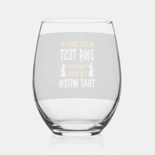 Lustiger Halloween-DNA-Test-Hexen-Grafik Weinglas Ohne Stiel