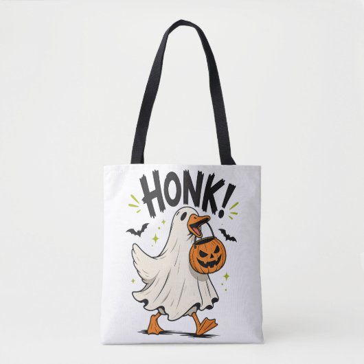 Lustiger Halloween-Gans-Geist Tasche (Vorderseite)