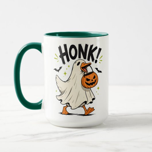 Lustiger Halloween-Gans-Geist Tasse (Links)