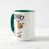 Lustiger Halloween-Gans-Geist Tasse (Vorderseite Links)