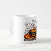 Lustiger Halloween-Geist – Besser als Omas Kochen Kaffeetasse (Vorderseite Links)