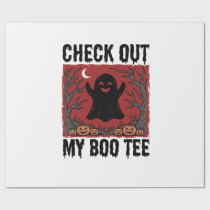 Lustiger Halloween-Geist Boo T-Shirt Vintage Vekto Geschenkpapier
