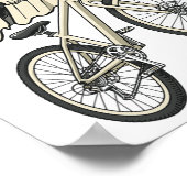 Lustiger Halloween-Geist fährt Fahrrad Mountainbik Poster (Ecke)