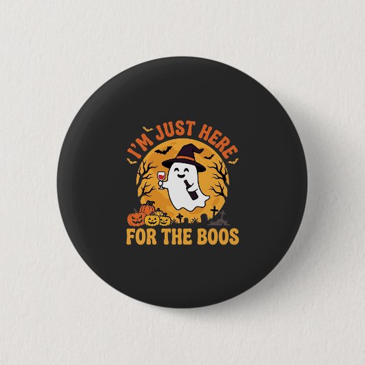 Lustiger Halloween-Geist Ich bin nur wegen der Buh Button (Vorderseite)