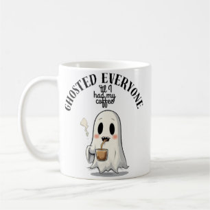 Lustiger Halloween-Geist-Kaffeebecher – "Geistert  Kaffeetasse