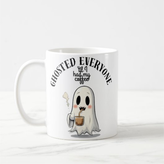 Lustiger Halloween-Geist-Kaffeebecher – "Geistert Kaffeetasse (Links)
