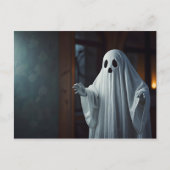 Lustiger Halloween-Geist Postkarte (Vorderseite)
