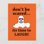 Lustiger Halloween-Geist Postkarte (Vorderseite)