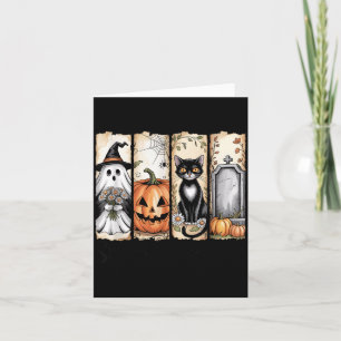 Lustiger Halloween-Geist Schwarze Katze Cottage Co Karte