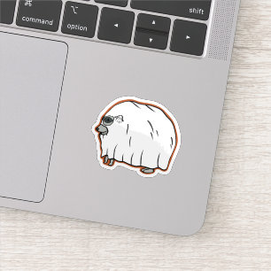 Lustiger Halloween-Geist-Waschbär-individueller Vi Aufkleber