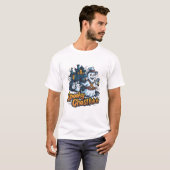 Lustiger Halloween-Geisterfleck T-Shirt (Vorne ganz)