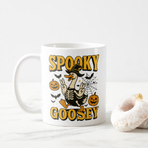 Lustiger Halloween Gruseliger Gänse Gans im Kostüm Kaffeetasse