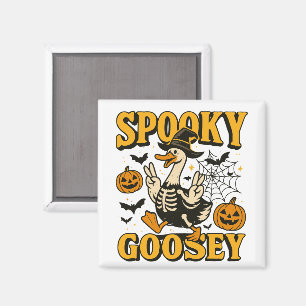 Lustiger Halloween Gruseliger Gänse Gans im Kostüm Magnet