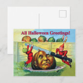 Lustiger Halloween-Gruß Postkarte (Vorne/Hinten)