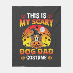 Lustiger Halloween-Hunde-Vater-Kostüm Hexe Beagle Fleecedecke