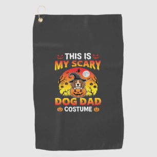 Lustiger Halloween-Hunde-Vater-Kostüm Hexe Beagle Golfhandtuch
