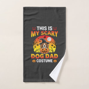 Lustiger Halloween-Hunde-Vater-Kostüm Hexe Beagle Handtuch