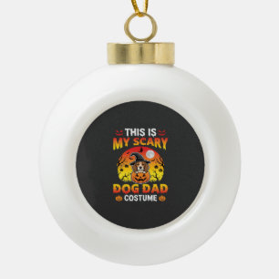 Lustiger Halloween-Hunde-Vater-Kostüm Hexe Beagle Keramik Kugel-Ornament