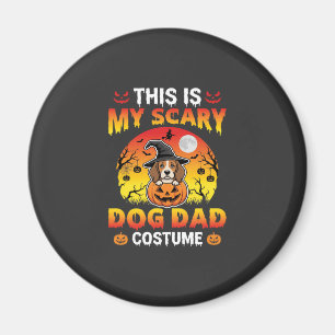 Lustiger Halloween-Hunde-Vater-Kostüm Hexe Beagle Magnet