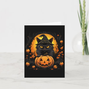 Lustiger Halloween-Katzenkostüm Kürbis-Katze Schwa Karte