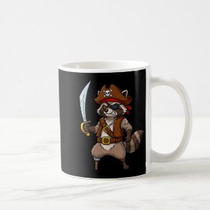 Lustiger Halloween-Kostüm Pirat-Waschbär für Männe Kaffeetasse
