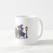 Lustiger Halloween-Kunst Hexeneinkauf Kaffeetasse (VorderseiteRechts)