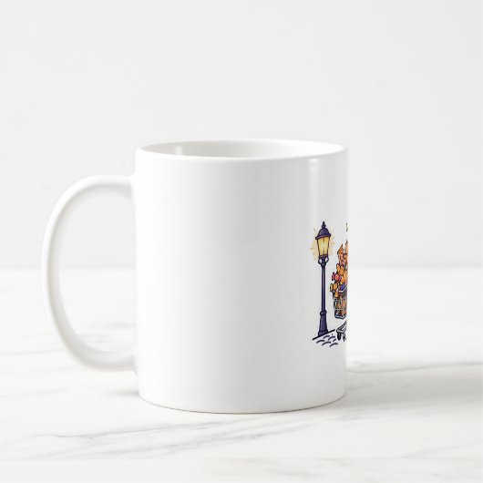 Lustiger Halloween-Kunst Hexeneinkauf Kaffeetasse (Links)