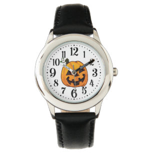 Lustiger Halloween-Kürbis Armbanduhr