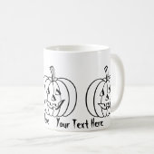 Lustiger Halloween-Kürbis mit herausgeschnittenem Kaffeetasse (VorderseiteRechts)