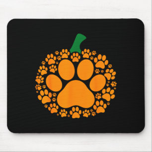 Lustiger Halloween-Kürbis-Pfotenabdruck-Hunde-Lieb Mousepad