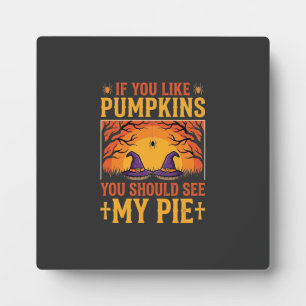 Lustiger Halloween-Kürbiskuchen-Hexen-Design_1 Fotoplatte