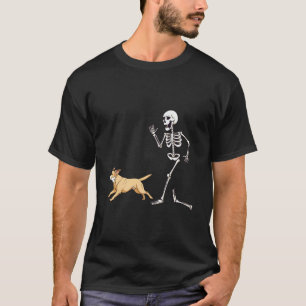 Lustiger Halloween-Labrador Retriever und Skelett T-Shirt